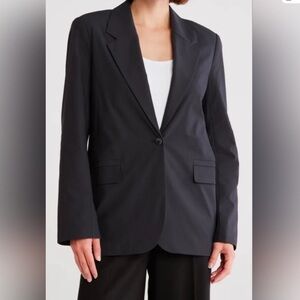 RHONE Commuter Boyfriend Blazer One Button Closure Black Size Medium